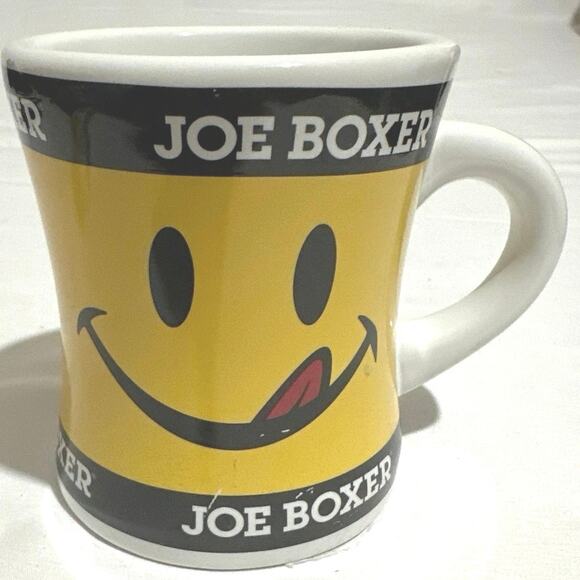 Joe Boxer Mr. lickey Happy Face coffee mug Vintage 2002 #31413 heavy thick cup - Picture 3 of 7